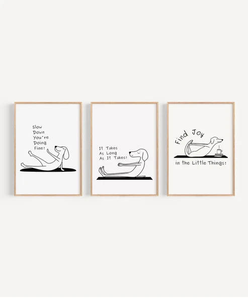 Çerçevesiz Poster Küçük Şeylerle Mutlu Ol 3'lü - Resim 5