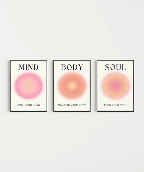 Çerçevesiz Poster İçsel Denge 3'lü - Resim 4