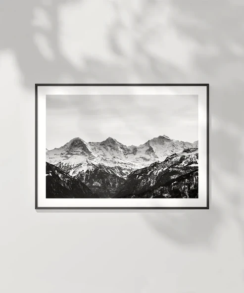 Çerçevesiz Poster Karla Kaplı Zirveler - Resim 2