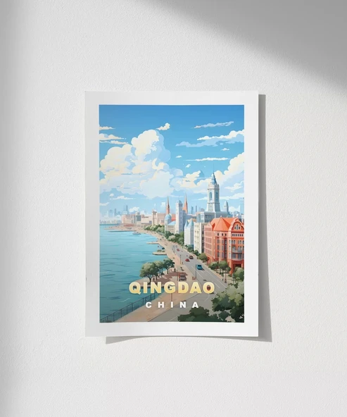 Çerçevesiz Poster Qingdao Sahil Manzarası ürün görseli