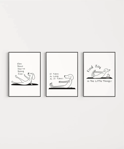 Çerçevesiz Poster Küçük Şeylerle Mutlu Ol 3'lü - Resim 4