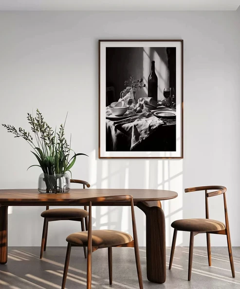 Çerçevesiz Poster Akşam Sofrasının Zarafeti - Resim 5