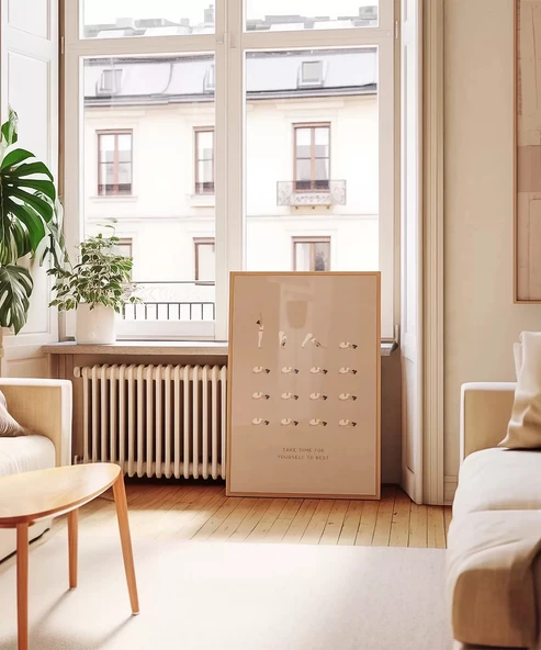 Çerçevesiz Poster Dur ve Nefes Al - Resim 4