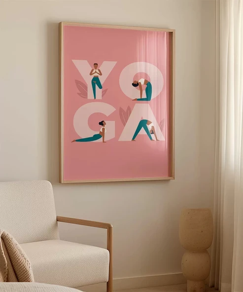 Çerçevesiz Poster Y harfinden Z’ye Yoga - Resim 3