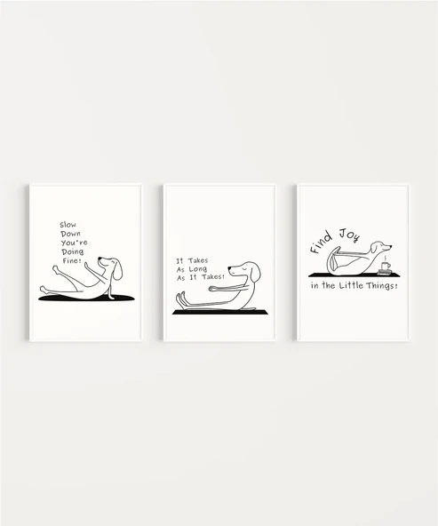 Çerçevesiz Poster Küçük Şeylerle Mutlu Ol 3'lü - Resim 2