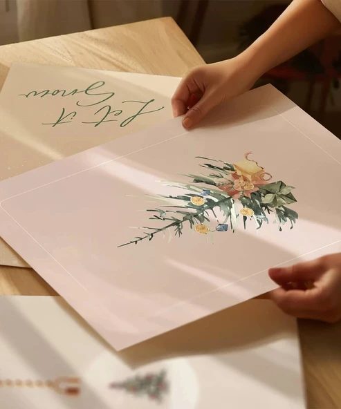 Çerçevesiz Poster Let it Snow 3'lü - Resim 2