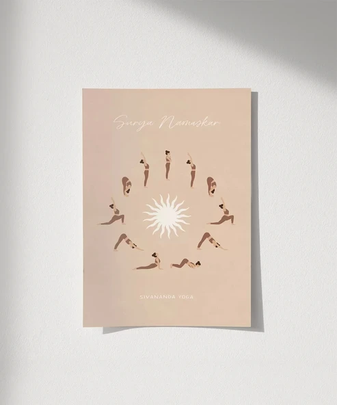 Çerçevesiz Poster Yoga ile Güne Başla - 1
