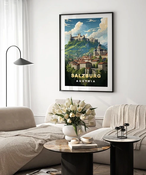 Çerçevesiz Poster Salzburg'un Zarafeti - Resim 5