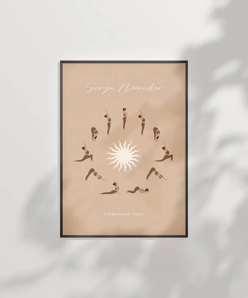 Çerçevesiz Poster Yoga ile Güne Başla - 6
