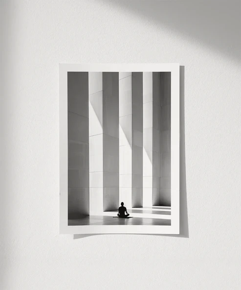 Çerçevesiz Poster Sükunetin Merkezinde ürün görseli