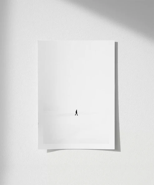 Çerçevesiz Poster Sessizlikte Tek Başına ürün görseli