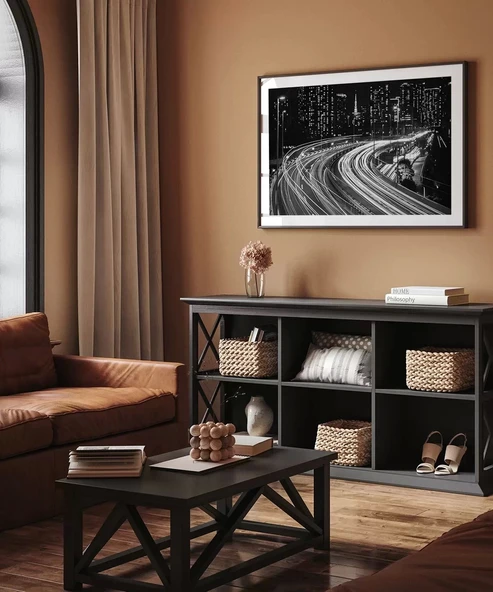 Çerçevesiz Poster Geceye Akan Yollar - Resim 4