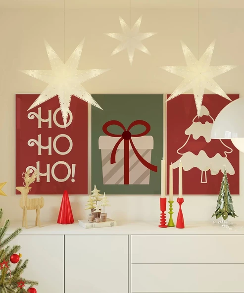 Çerçevesiz Poster Yeni Yıl Coşkusu 3'lü ürün görseli