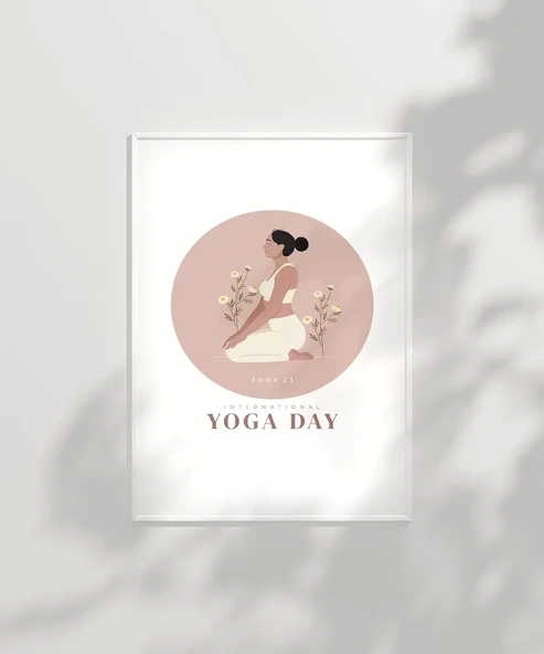 Çerçevesiz Poster Yoga ile Çiçek Aç - Resim 2