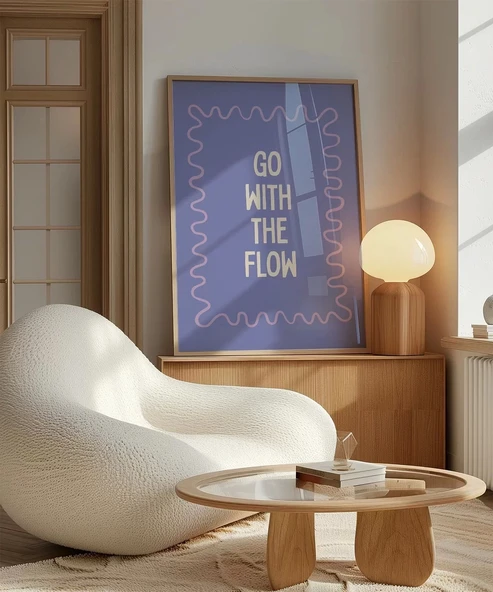 Çerçevesiz Poster Bırak Akış Götürsün - Resim 4