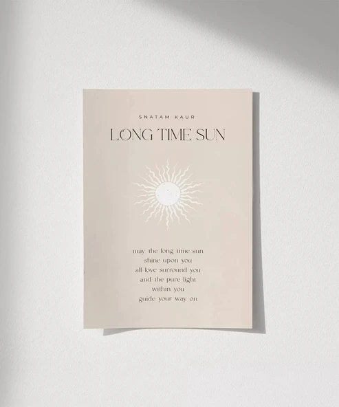 Çerçevesiz Poster Güneş Hep Üzerinde Olsun ürün görseli