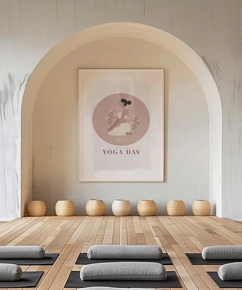 Çerçevesiz Poster Yoga ile Çiçek Aç - Resim 4