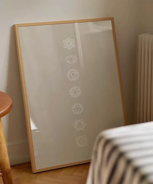 Çerçevesiz Poster Enerji Merkezleri - Resim 3