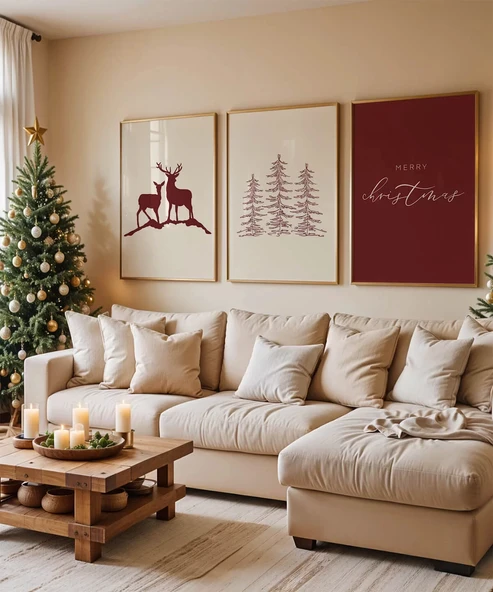 Çerçevesiz Poster Yeni Yıl Ruhu 3'lü ürün görseli