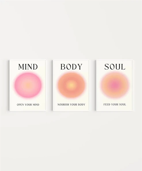 Çerçevesiz Poster İçsel Denge 3'lü - Resim 2