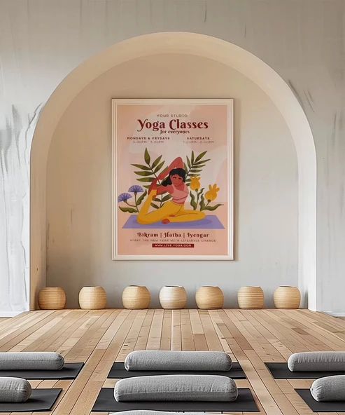 Çerçevesiz Poster Haftalık Yoga Akışı - Resim 4