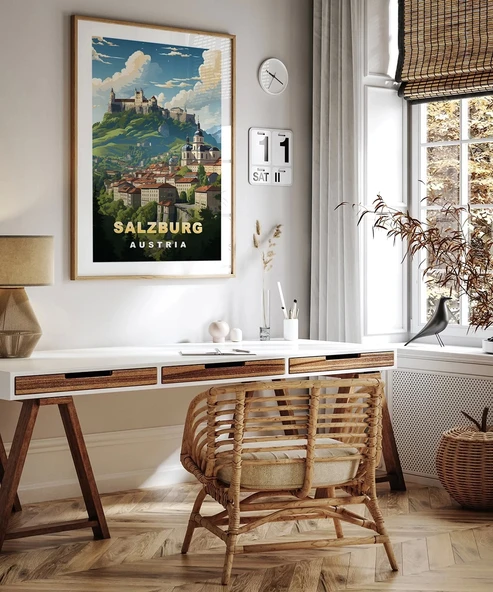 Çerçevesiz Poster Salzburg'un Zarafeti - Resim 4