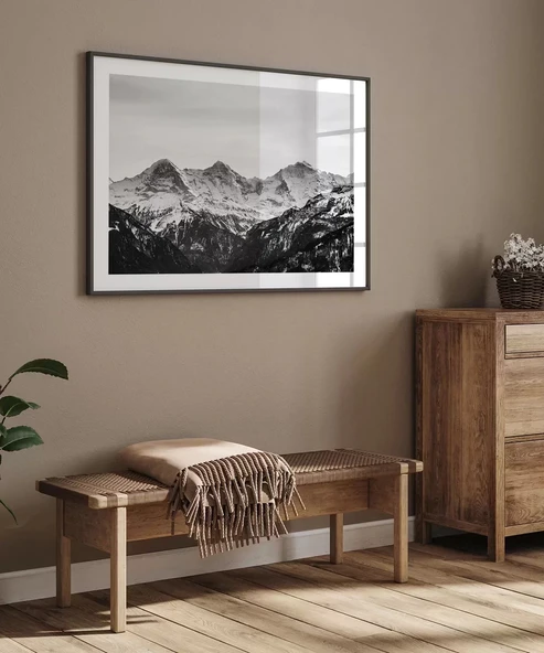 Çerçevesiz Poster Karla Kaplı Zirveler - Resim 3