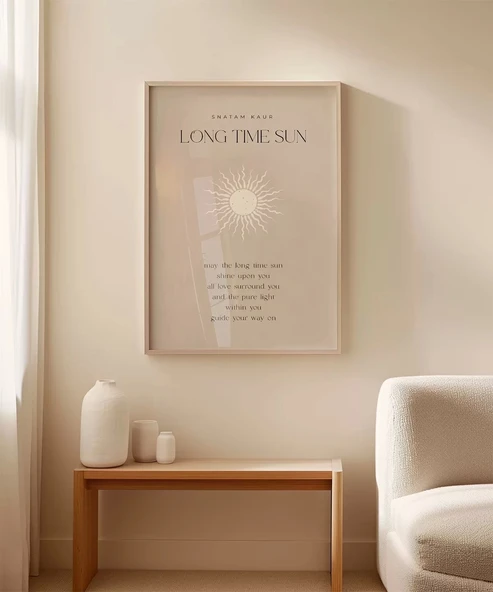 Çerçevesiz Poster Güneş Hep Üzerinde Olsun - Resim 3