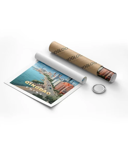 Çerçevesiz Poster Qingdao Sahil Manzarası - Resim 8