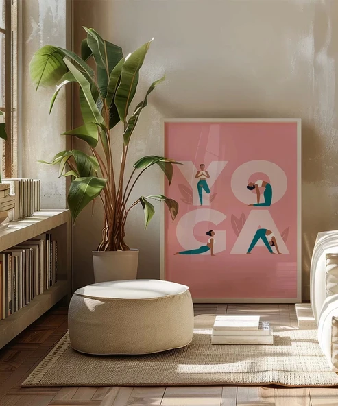 Çerçevesiz Poster Y harfinden Z’ye Yoga - Resim 5