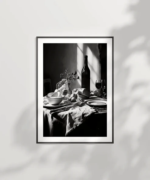 Çerçevesiz Poster Akşam Sofrasının Zarafeti - Resim 2