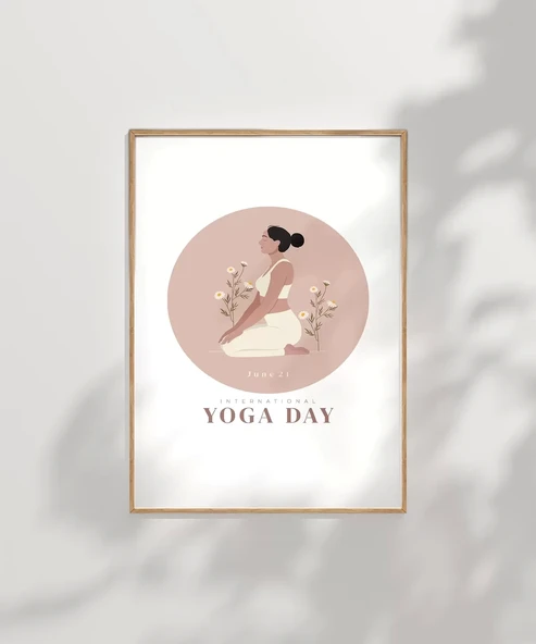Çerçevesiz Poster Yoga ile Çiçek Aç - Resim 6