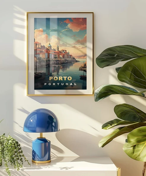 Çerçevesiz Poster Porto'nun Renkli Tepeleri - 5