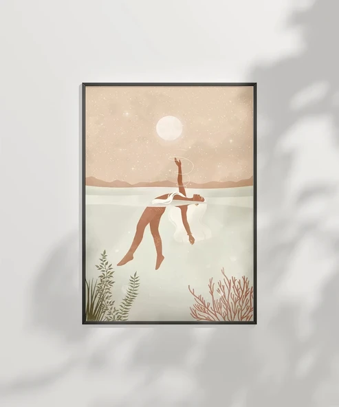 Çerçevesiz Poster Ay Işığında Teslimiyet - Resim 6