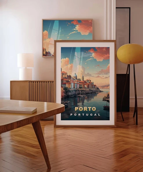 Çerçevesiz Poster Porto'nun Renkli Tepeleri - 4