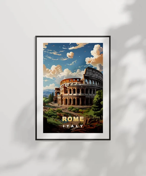 Çerçevesiz Poster Antik Roma Kolezyumu - Resim 6