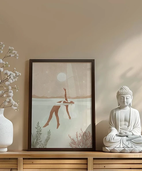 Çerçevesiz Poster Ay Işığında Teslimiyet - Resim 3