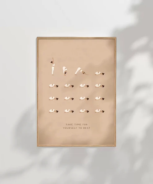 Çerçevesiz Poster Dur ve Nefes Al - Resim 6