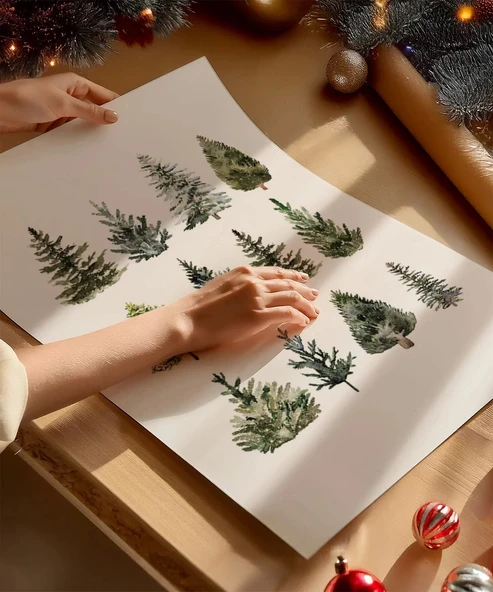 Çerçevesiz Poster Noel Çamı Rüyası 2'li - 3