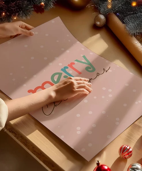 Çerçevesiz Poster Pembe Yılbaşı Macerası 2'li - Resim 2