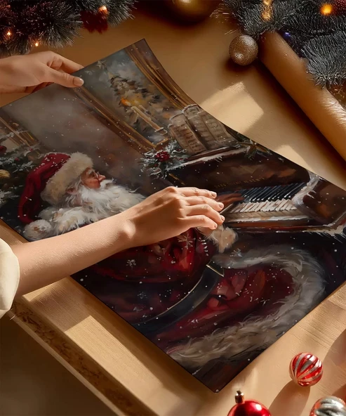 Çerçevesiz Poster Müzikal Noel Ruhu - Resim 2