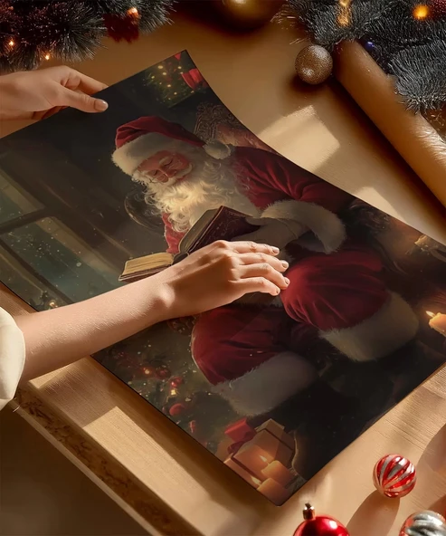 Çerçevesiz Poster Noel Baba'nın Sıcak Anıları - Resim 2