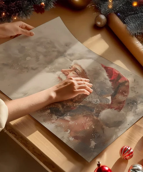 Çerçevesiz Poster Noel Baba'nın Yolu - Resim 2