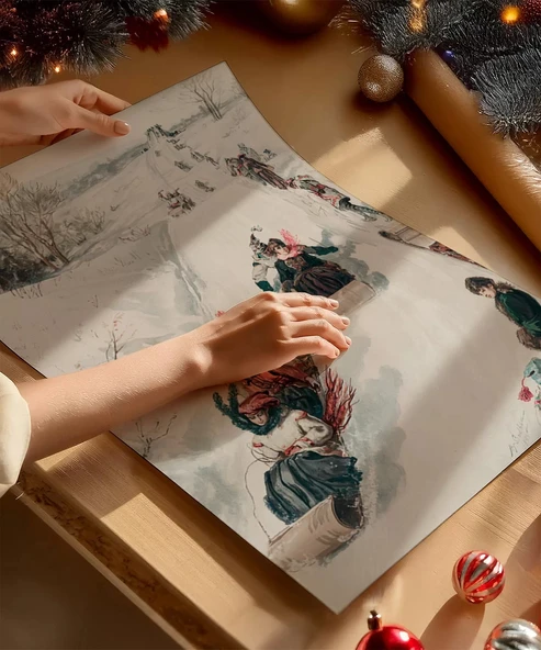 Çerçevesiz Poster Kızak Yarışı - Resim 2