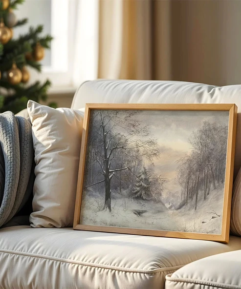 Çerçevesiz Poster Karlar Altında Sessiz Vadi ürün görseli