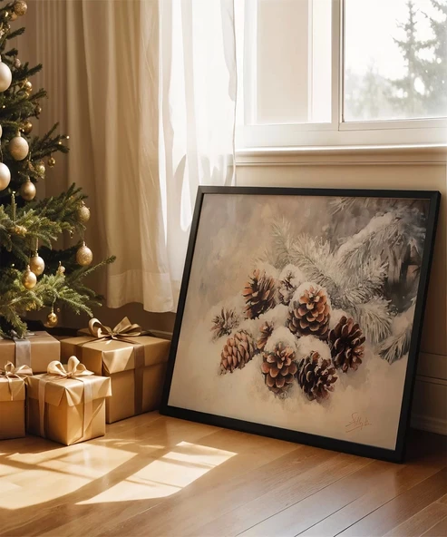 Çerçevesiz Poster Çam Kozalakları ürün görseli