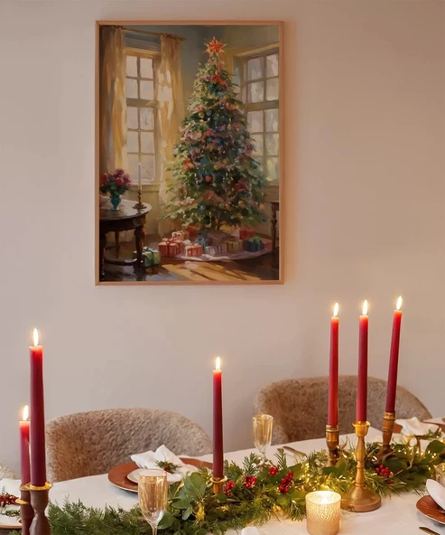 Çerçevesiz Poster Klasik Yılbaşı Dekoru ürün görseli