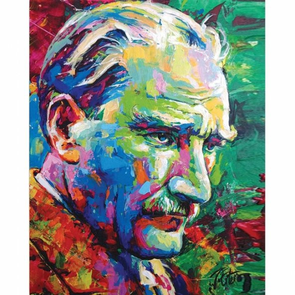 Renkli Atatürk Sayılarla Boyama Seti Rulo 60 x 75 cm - 1