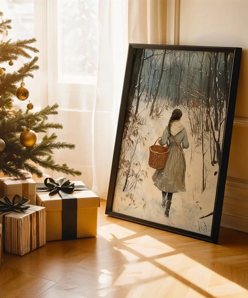 Çerçevesiz Poster Sırtı Dönük Kış ürün görseli