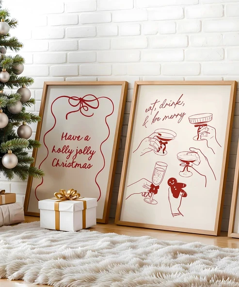 Çerçevesiz Poster Kokyle'nin Yılbaşı Coşkusu 2'li ürün görseli